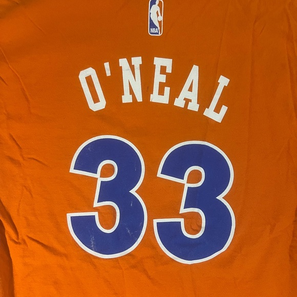 Cleveland Cavaliers Shirt Mens MEDIUM Orange Short Sleeve NBA Cavs #33 O’Neil - Picture 10 of 11